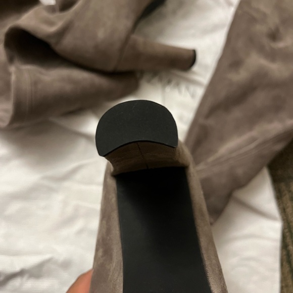 Stuart Weitzman Suede Tieland Boots - Taupe size 8, worn once - Picture 5 of 7